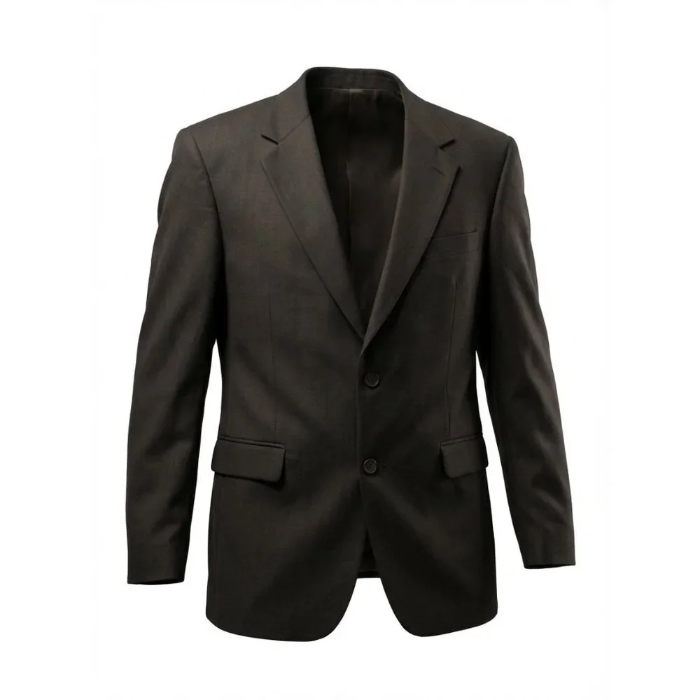 Stafford Mens Charcoal Gray 2-Button Wool Blend Suit Jacket 44L‎ Made In Mexico